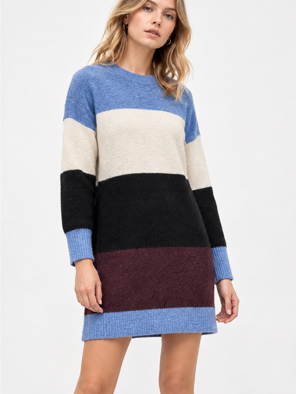 Wilfred Colorblock Long Sleeve Sweater Dress -